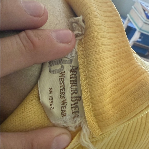 Panhandle Slim Yellow Ribbed Tank Top - Picture 2 of 3